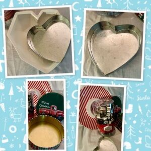 Christmas & Heart shaped baking mold & pan, 30 NEW Cookie Cutters, Serving Plate
